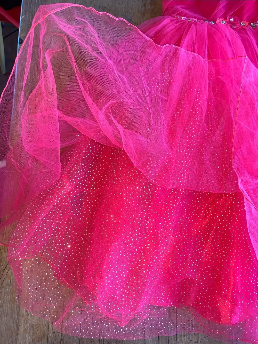 Sparkle Hot Pink Tulle Party Dress for Kids